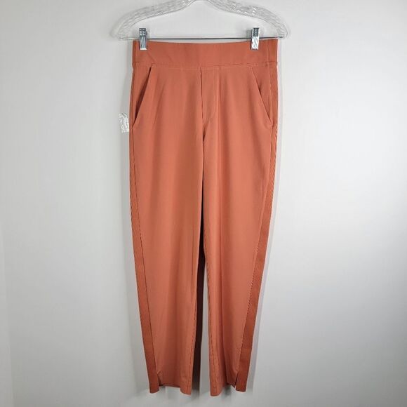 ATHLETA Brooklyn Ankle Pants Sun Baked Clay Orange Color Pockets Size 2 - Picture 4 of 14